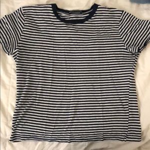 Brandy meliville navy blue striped tee!